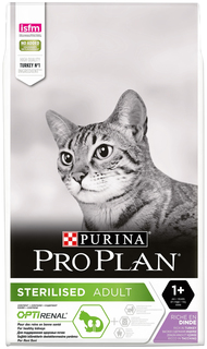 Сухой корм для кошек Purina Pro Plan Sterilised, 1,5 кг + 2x85 г