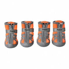 Ботинки для собак Foxie Electro M оранжевые, 4,3х3,8 см