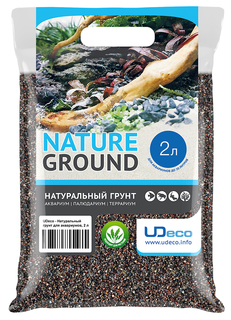 Натуральный грунт для аквариумов и террариумов UDeco River Brown, 0,6-2,5 мм, 2 л