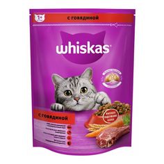 Сухой корм Whiskas Вкусные подушечки с паштетом говядина для кошек 800 г
