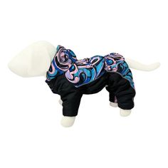 Комбинезон для собак Osso fashion Морозные узоры-бирюза на синтепоне 35 см мальчик