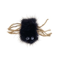 Игрушка для кошек Dono Della Паук, черный, мех, джут, 10 см