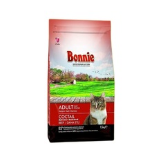 Сухой корм дляя кошек Bonnie Adult Cat Food Coctail Beef Multi Color с говядиной, 1,5 кг