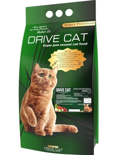 Сухой корм для кошек DRIVE CAT, полнорационный, с говядиной, 1 кг