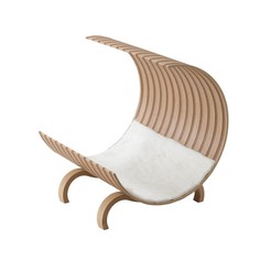 Лежак для животных ECO-FORMS Арианна-2 коричневый, дерево, 40х40х52.5 диаметр 40 см