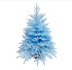 Настольная елка в мешочке голубая 90 см, хвоя литая 100%, Max CHRISTMAS