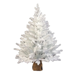 Настольная белая елка в мешочке 90 см, хвоя литая + ПВХ, Max CHRISTMAS