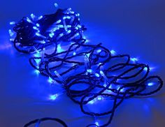 Гирлянды на дерево 60 м, 600 синих LED ламп, черный ПВХ, IP44, BEAUTY LED Laitcom