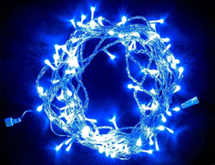 Гирлянды на дерево 30 м, 300 синих LED ламп, прозрачный ПВХ, IP44, BEAUTY LED Laitcom