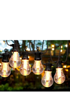 Садовая гирлянда из лампочек, 10 теплых белых LED-огней, 4.5+3 м, Koopman International