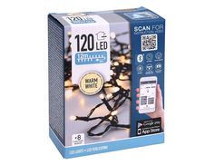 Светодиодная гирлянда 12 м, 120 теплых белых LED ламп, IP44, Koopman International