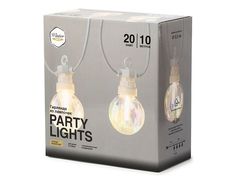 Светодиодная гирлянда из лампочек, 20 тёплых белых LED-огней, 10 м, коннектор, Winter Deco