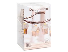 Светодиодная гирлянда, звездочки, 10 теплых белых LED, батарейки, Koopman International