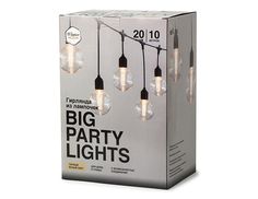 Светодиодная гирлянда-бахрома, прозрачная, 20 тёплых белых LED-огней, 10 м, Winter Deco