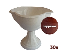 Цветочное кашпо На пьедестале 30 л терракотовый 1 шт. No Brand