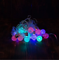 Световая гирлянда новогодняя Merry Christmas С лампочками 7780-1 4 м разноцветный/RGB