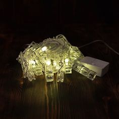 Световая гирлянда новогодняя LED Прищепка 8440 3,5 м желтый