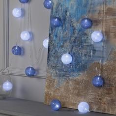 Световая гирлянда новогодняя Luazon Lighting Клубки снежные 3590729 5 м разноцветный/RGB