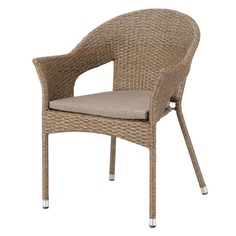 Кресло из иск. ротанга Y79B-W56 Light Brown, подушка Афина мебель