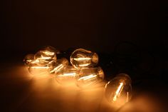 Гирлянда уличная Merry Christmas 10LED тёплая белая лампочки накаливания тёмный провод 5м