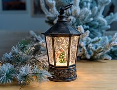 Снежный фонарь ЗИМНЕЕ ВОЛШЕБСТВО, LED-подсветка, 22 см, батарейки, Peha Magic