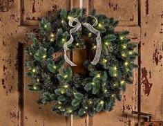 Хвойный венок с лампочками ТРОНДХЕЙМ, зелёный, литая+ПВХ, 60 LED, 60 см, уличный, Kaemingk