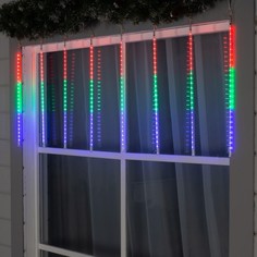 Световая гирлянда новогодняя Сосульки 50 см 2354132 2,4 м разноцветный/RGB No Brand