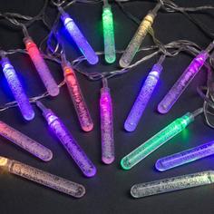 Световая гирлянда новогодняя Сосульки с пузырьками 185515 5 м разноцветный/RGB No Brand