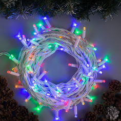 Световая гирлянда новогодняя Нить 3584095 10 м разноцветный/RGB No Brand
