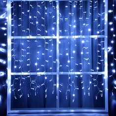 Гирлянда "Занавес" 2 х 1.5 м , IP65, УМС, белая нить, 360 LED, свечение белое, 220 В No Brand
