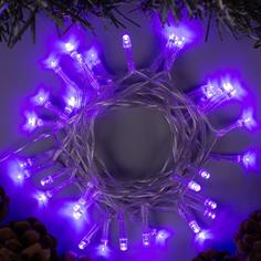 Световая гирлянда новогодняя Нить 806823 4 м фиолетовый No Brand