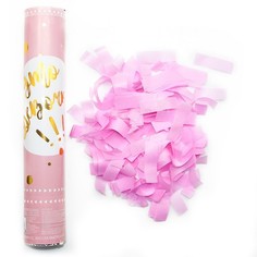 Пневмохлопушка Гендер пати: Это девочка!, конфетти из тишью, цвет розовый, размер 30 см No Brand