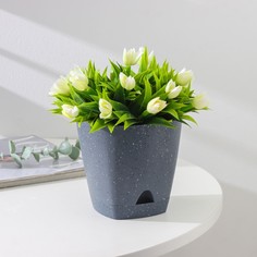Горшок InGreen, цветочный, 9899240 синий 1,35 л