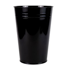Ведро-ваза для цветов d 21 x h 30 см черное No Brand