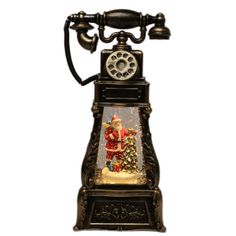 Новогодний сувенир LED YJ2261 Телефон с Дедом Морозом и подарками у ёлки USB 15022
