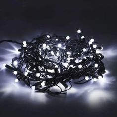 Гирлянда уличная LED катушка 320L 50м белая тёмный провод матовые лампочки 9317