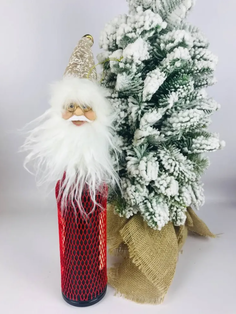 Новогодняя фигурка LED Голова Санта-Клауса 15349 5x5x18 см