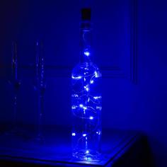 Гирлянда «Нить» 1 м роса с пробкой, IP20, 10 LED, свечение синее, LR44х3, (2шт.) Luazon Lighting