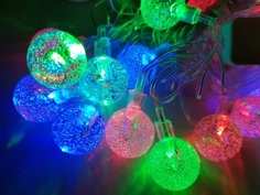 Световая гирлянда новогодняя NY0141019690450 8 м разноцветный/RGB No Brand