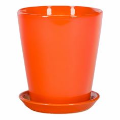 Кашпо Shine Pots 16 x 17 см оранжевое Без бренда