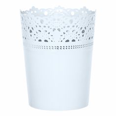 Горшок Serinova Crochet 15,2 х 18,4 см белый