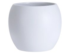 Декоративное кашпо КОМПЛЕТЮД, керамика, белое, 20х16 см, Koopman International