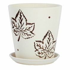 Кашпо для цветов Shine Pots 16 x 17 см белое Без бренда