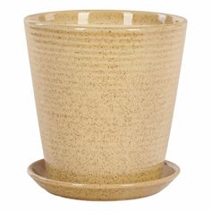 Кашпо для цветов Shine Pots 13 x 15 см песочное Без бренда