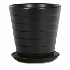 Кашпо для цветов Shine Pots 13 x 15 см антрацит Без бренда