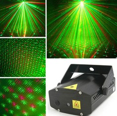 Лазерный мини проектор новогодний Mini Laser Stage Laser Lighting светомузыка стробоскоп д Baziator
