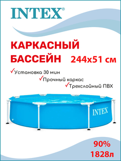 Бассейн каркасный круглый Intex 244х51см 28205NP