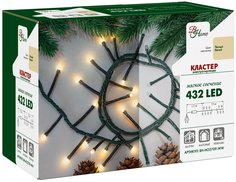 Световая гирлянда новогодняя B&H Кластер 13 м белый теплый