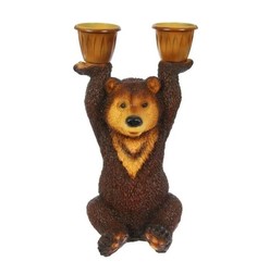 Садовая фигура Хорошие сувениры Медведь большой с кашпо 30х40х75см