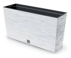 Кашпо для цветов напольное Prosperplast Furu Case M PPDFC800M-S449, 72 л., белый, 1 шт.